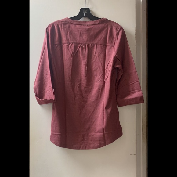 🌟Cotton Blend Melange Knit Top - Picture 5 of 6